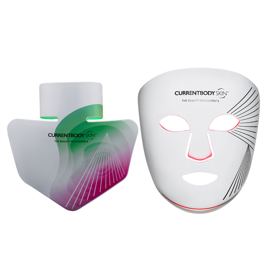 CurrentBody Skin LED Lichttherapie Maske der 2. Generation & LED Brightening Hals & Dekolleté Maske