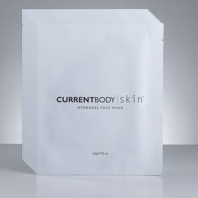 CurrentBody Skin LED Lichttherapie Maske + CurrentBody Skin Hydrogel Masken (10 Pack)