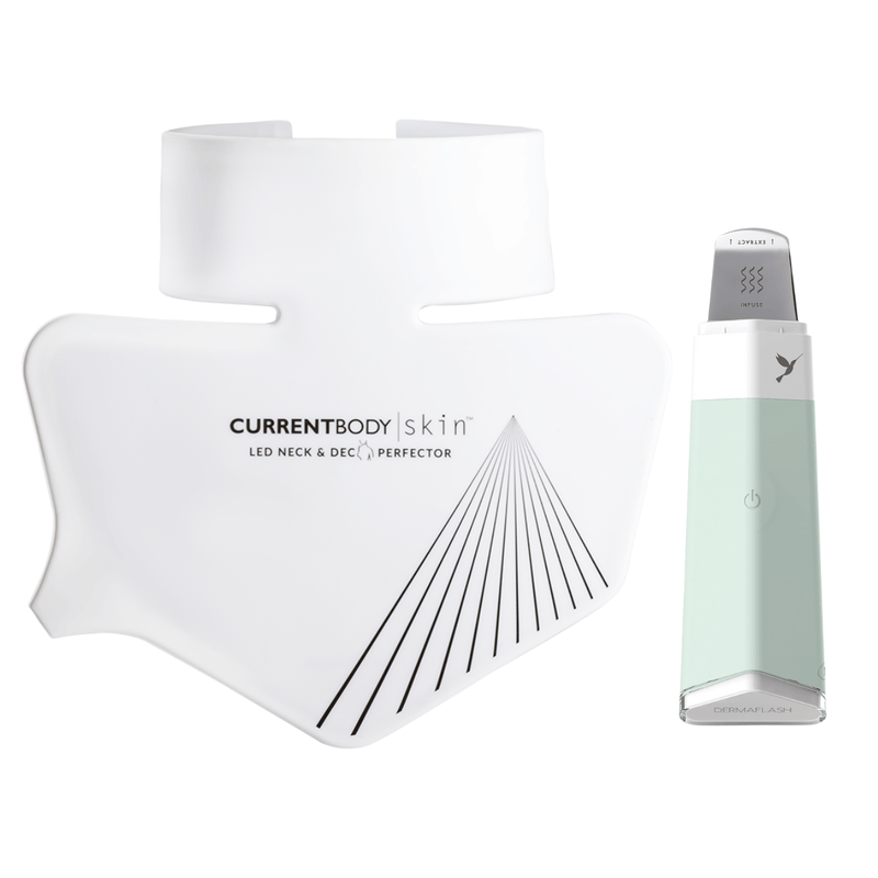 CurrentBody Skin LED Hals & Dekolleté Perfector & DermaFlash DermaPore