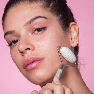 Skin Gym Double Duty Smooth & Textured Jade Face Roller