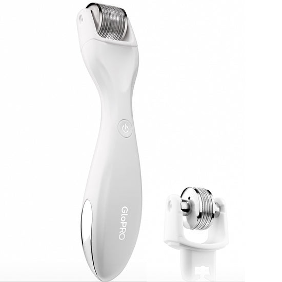 BeautyBio GloPRO LED Microneedling Roller mit Gesichts- und Augen-Aufsatz
