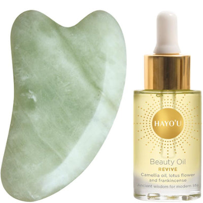 Hayo'u Beauty Restorer Jade Gua Sha Gesichtsmassage Tool